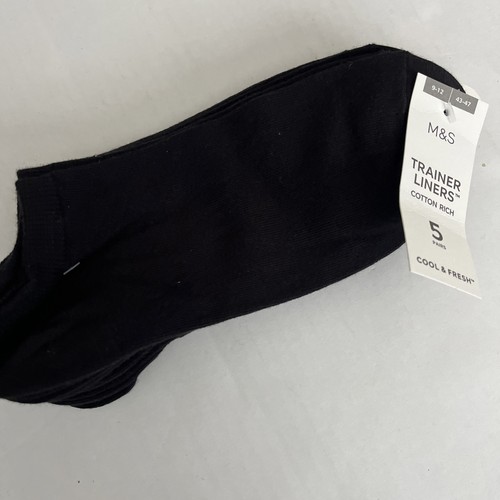 Mens black trainer liner - m&s,