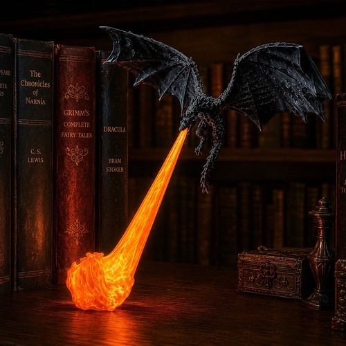 Flying dragon fire breathing - flying, fire‑breathing