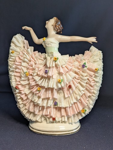 Dresden lace figurine art deco - art,
