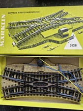 Vintage Marklin 5128 Double Slip Switch Points HO Gauge Train track Model Boxed