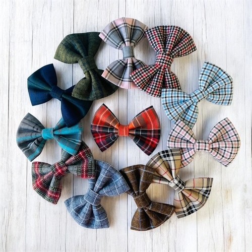 Dog bow tie tartan and - bow,