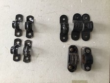 **9 VINTAGE METAL  & PLASTIC SADDLES FOR SECURING ELECTRICAL CONDUIT**USED