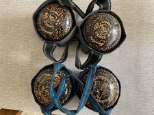 henselite tiger bowls size 4 heavy with 2 two bowl carriers see pictures