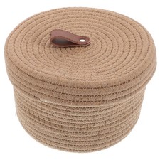  Small Wicker Basket Makeup Storage Box Blanket Organizer Food Bin