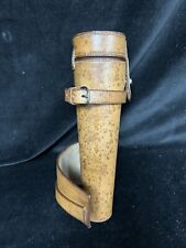 Vintage Hunting Flask in Tan Leather Saddle Case