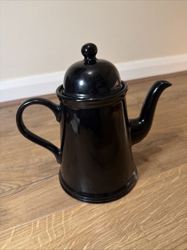 Black glazed ceramic - ceramic, teapot