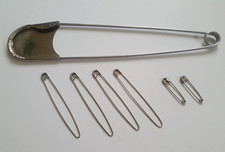 BUNDLE OF SAFETY PINS - Regular, Large and Jumbo for Magic Tricks
