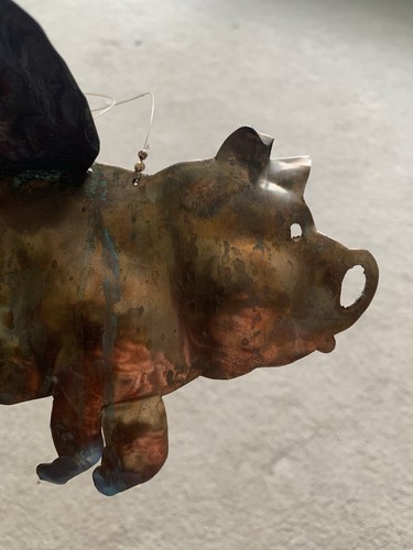 Pigs might fly handmade copper - might,