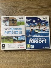 Wii Sports & Wii Sports Resort Boxed Editions Bundle Tested Complete Nintendo