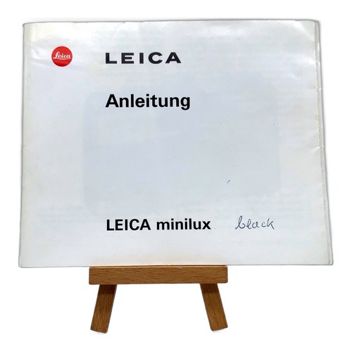 Leica minilux user - user, manual