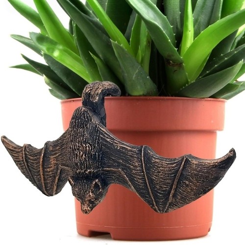 Resin bat statue for flower - resin,