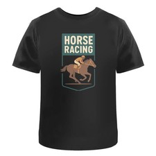 'Horse Racing Motif' Unisex T-Shirt - 100% Cotton (S-XXL) (TA055261)