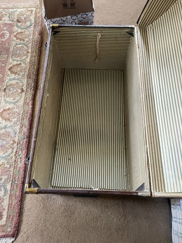 Wooden travel trunk - wooden,