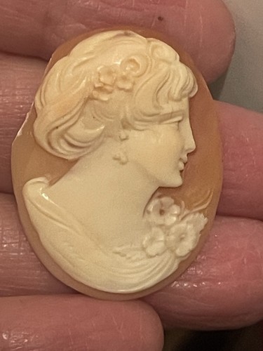 Vintage cameo shell hand - vintage,