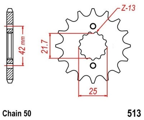 Sprocket 18t pitch 530 - pitch,