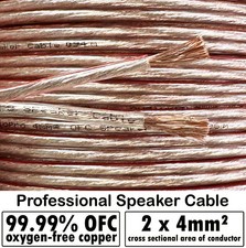 20m of AudioPro 4mm2 Professional OFC Speaker Cable Copper 12 AWG HiFi Audio