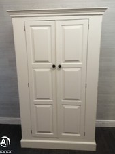Shabby Chic White Solid Pine Wardrobe Ref: HF17108