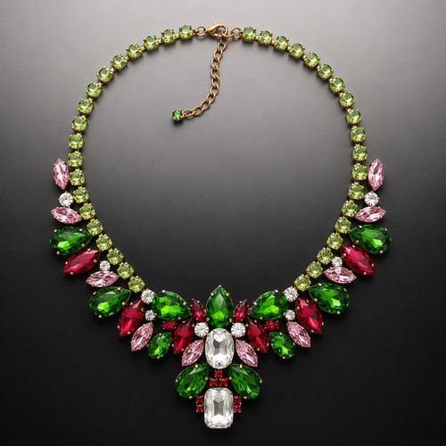 Czech vintage style emerald - vintage,