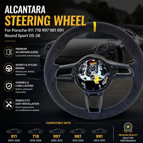 Alcantara suede steering - steering, wheel