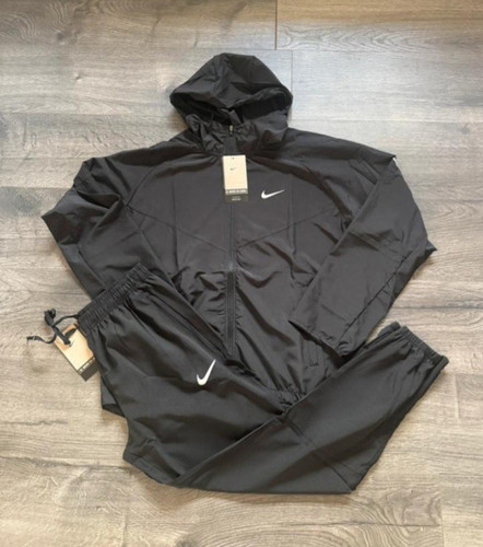Nike men black hooded - black, full