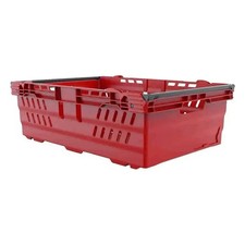 8x bale Arm Crate, Nesting Ventilated Plastic Basket, Supermarket Food Crate