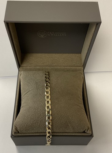 9ct gold curb link - gold,