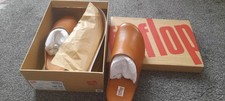 Women Light Tan Brown Leather Slip On Clog Type Sandals UK Size 6