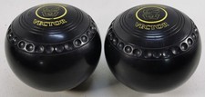 Thomas Taylor Vector Lawn Bowls Pair – Size 3, 1450g, Black, Crown/Flat Green