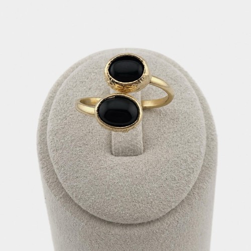 22k gold plated black onyx - gold,