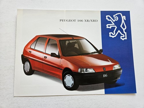 Peugeot 106 sales brochure - xr,