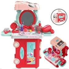 25PCS/Set Kids Princess Dressing Table 3 in 1 Girls Toddlers Make Up Mirror Desk
