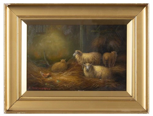 Vintage painting oil board - painting,