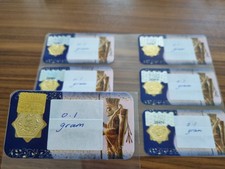 Gold Coin - Bullion Bar - 0.1 Grams 18 Carat 18K Gold - Unique Gift