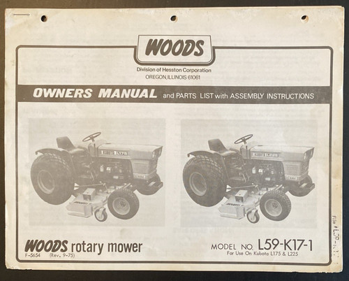 Vtg woods rotary mower - woods,