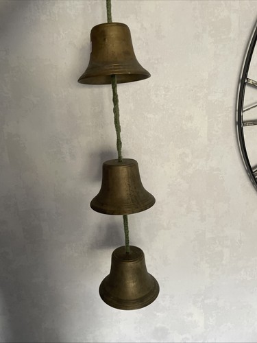 Large vintage brass bells - brass,