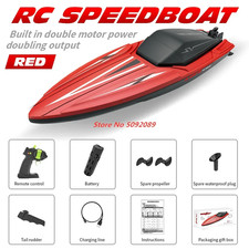 35CM Large RC Racing Boat Radio Control Speedboat 30Mins Driving RC Ship Boat Wa