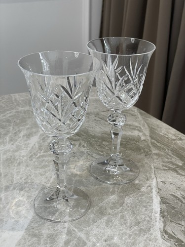 Pair vintage cut - cut, crystal