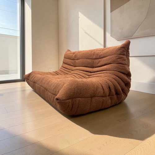 Sofa settee brown - brown, vintage
