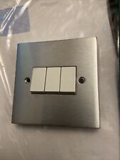 10A 3 Gang 2 Way Switch Satin