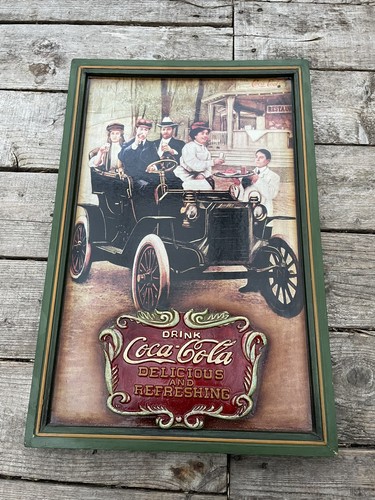 Vintage coca cola wooden - wooden, sign