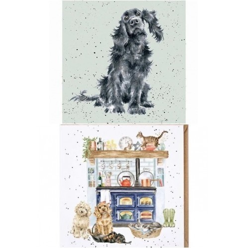 Wrendale dog card - card, spaniel