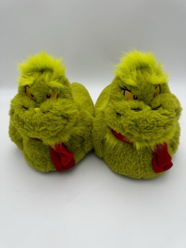 The grinch fuzzy slippers - the,