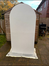 White sail board backdrop hire