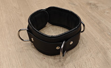 Fetters Chunky Padded Leather Collar Bondage Fetish BDSM Restraint
