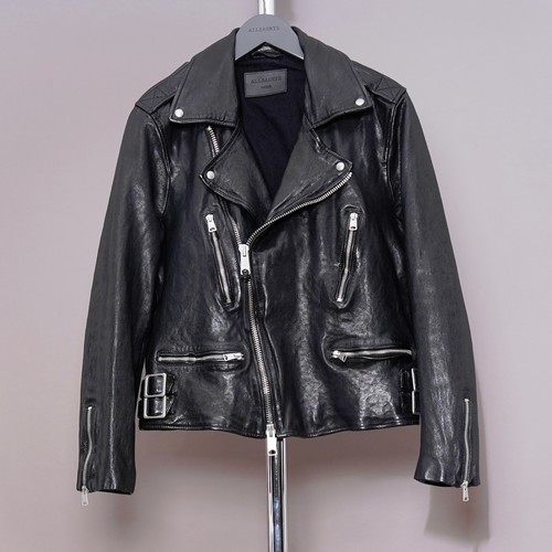 All saints leather jacket - leather, mens