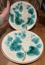 A Pair Of Antique French Majolica Plates, C1880