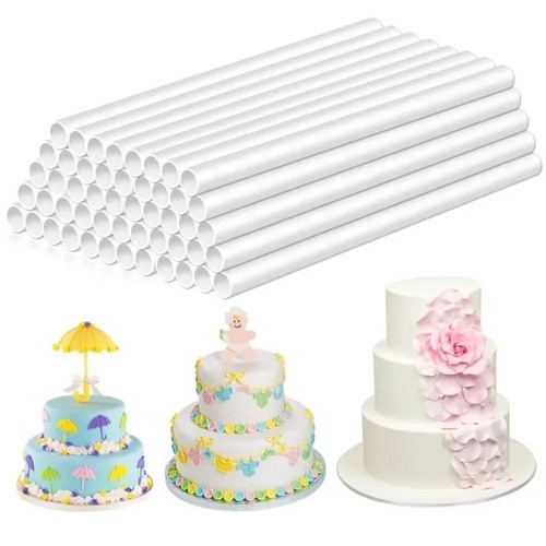 White plastic cake - dowel, rods