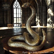 Gold Snake Serpent Striking