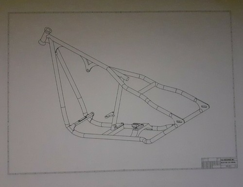 Blueprints motorcycle frame - motorcycle,