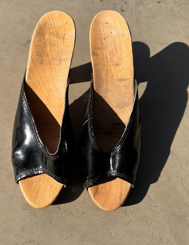Vtg open toe slip mule - toe,